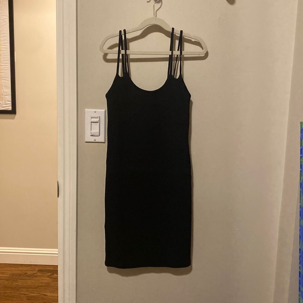 Zara casual mini dress. Little black dress!